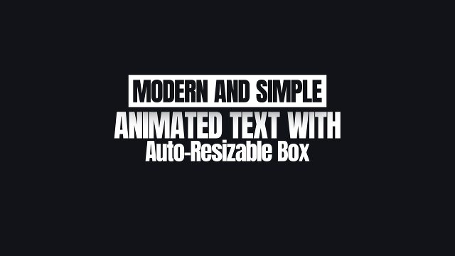 Bold Box Sandwich Three Line Corporate Title Template for After Effects
