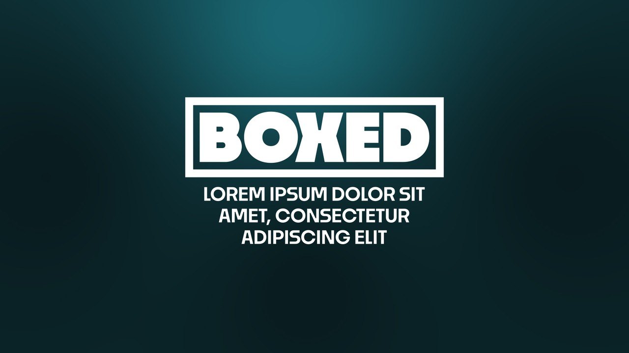 Chunky Border Word Titles featuring Info Lines in Cyan Premiere Pro MOGRT