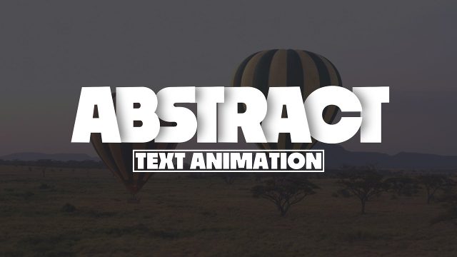 Giant Cut Word with Boxed Subline Abstract Titles for App Promos After Effects Template Pack