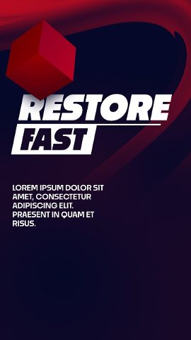 Vertical Liquid 3D Cube Italic Heading Typography After Effects Template