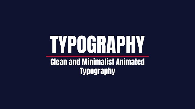 Condensed Headline with Two Sublines Minimalist Typography After Effects Template