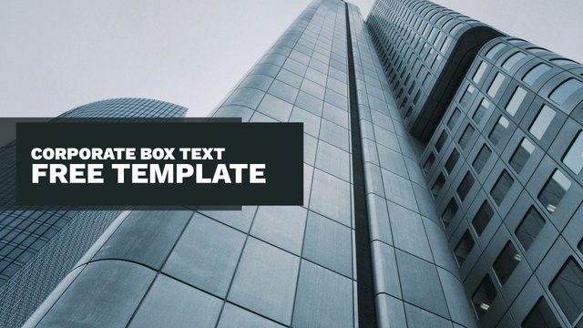 Corporate Box Text Animations After Effects Free Template for Business Branding
