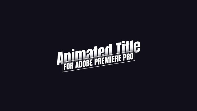 Cinematic Dynamic Opening Titles and Text Intro MOGRT for Premiere Pro