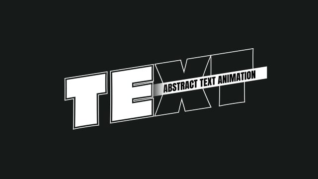 Slant Outline Letters Corporate Text Animation with Abstract Tag Premiere Pro MOGRT