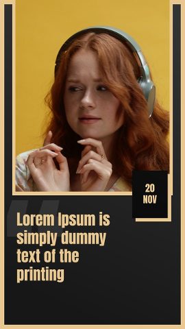Vertical Photo and Date Tag Slideshow Stories featuring Gold Border After Effects Template