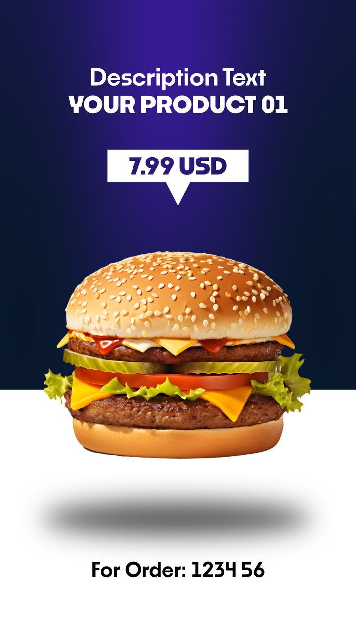 Cyber Monday Burger Noodle Bagel Menu Carousel Premiere Pro MOGRT