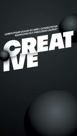 Vertical 3D Typography Title with Upright Word Rotation After Effects Template