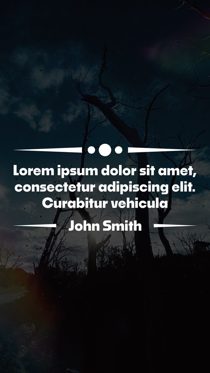 Vertical Saying Quote Template with Flourish Divider and Credit Premiere Pro MOGRT