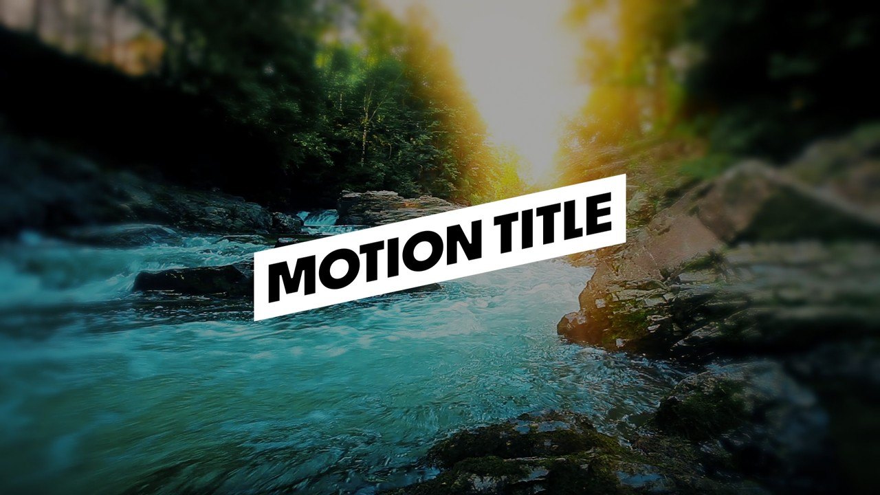 Outdoor Title Animation with Tilted White Plate Caps After Effects Template