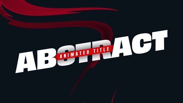 Abstract Sliced Word Corporate Titles with Red Center Label Premiere Pro MOGRT