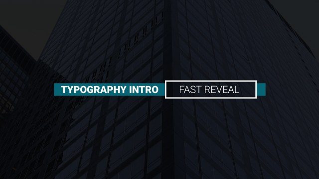 Stylish Typography Intro Free Premiere Pro Template