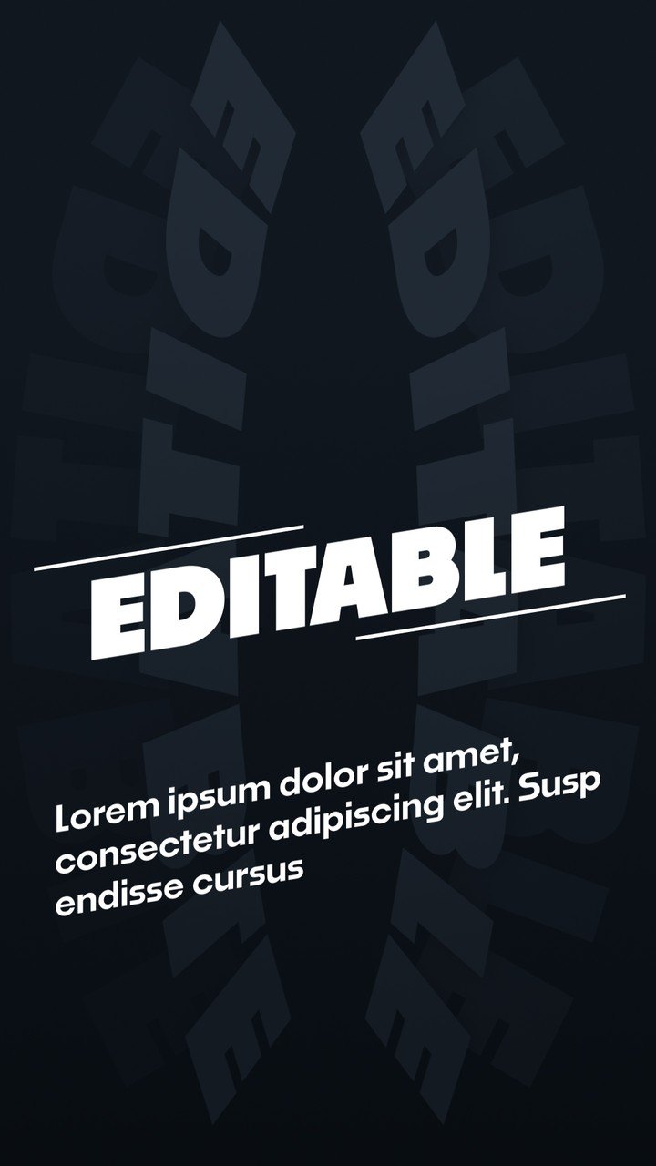 Vertical Mirrored Tilted Word Echo Text Animations After Effects Template