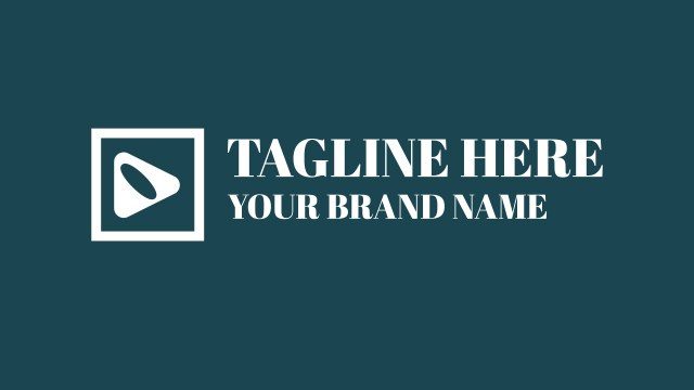 Large Square Logo with Serif Tagline Free Premiere Pro Template Download