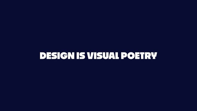 Bold and Simple Typography