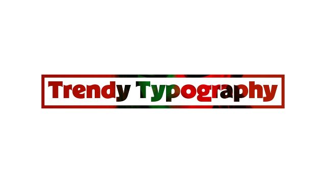 Trendy Red Outline Box Typography Animations with Media Letters Template for After Effects