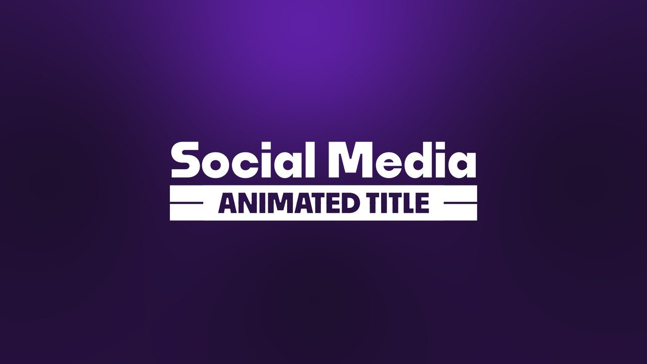 Dash Tag Line Social Media Heading Animation After Effects Template