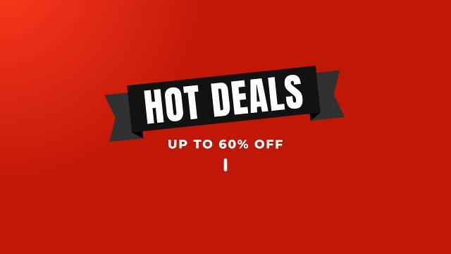 Black Banner Sale Title and Angled Ribbon Tails Premiere Pro MOGRT