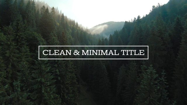 Elegant Serif Title Animation in a Corner Tick Box After Effects Template