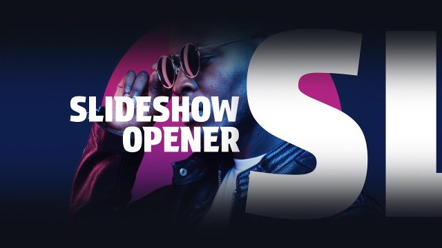 Colorful Picture Opener featuring Letter Mask Roll Premiere Pro MOGRT