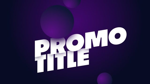 3D Orbs Promo Titles featuring Tilted Giant Word Stack After Effects Template