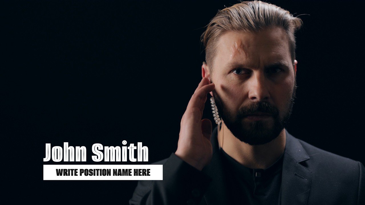 Inline Slab Name Lower Third in a White Role Strip After Effects Template