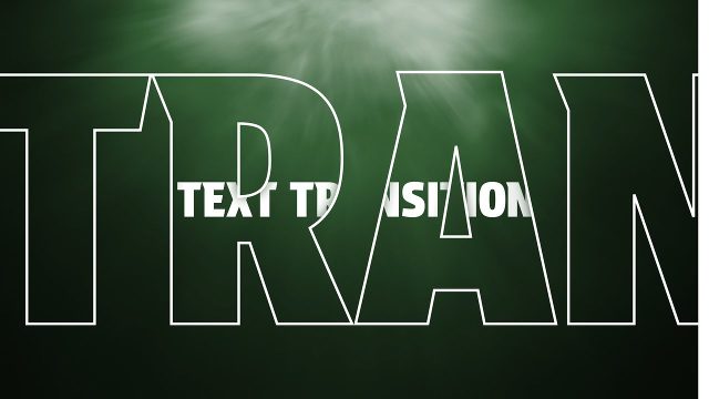 Animated Professional Cut-Out Text Transitions with Green Outline Giant Letters for Premiere Pro