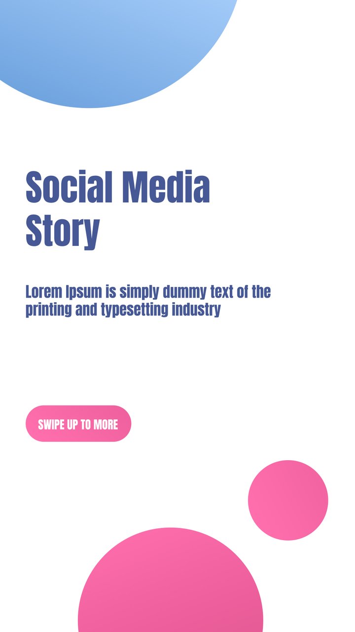 Vertical Social Media Story Text with Pink Circles After Effects Template