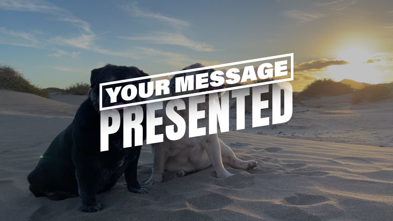Slanted Lockup Title Animation with Message Frame After Effects Template