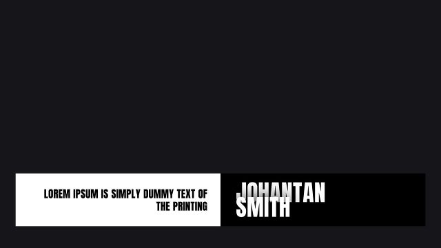 After Effects Spaced Card Corporate Name Title Lower Third Template