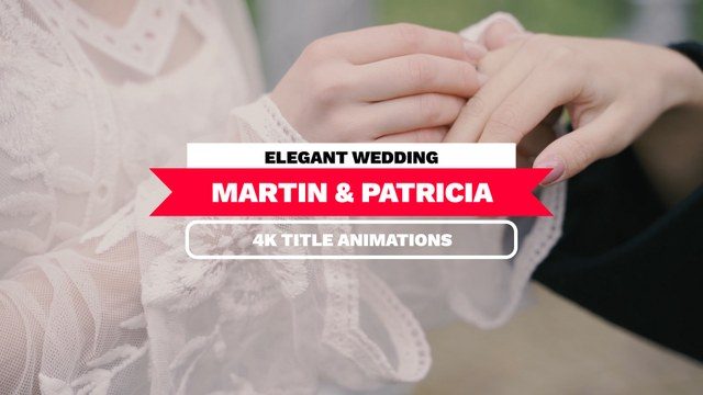Elegant Wedding Free 4K Title Animations After Effects Template for Special Events