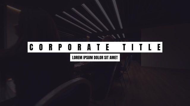 Creative Spaced Corporate Titles in an Outline Box for Webinars After Effects Project