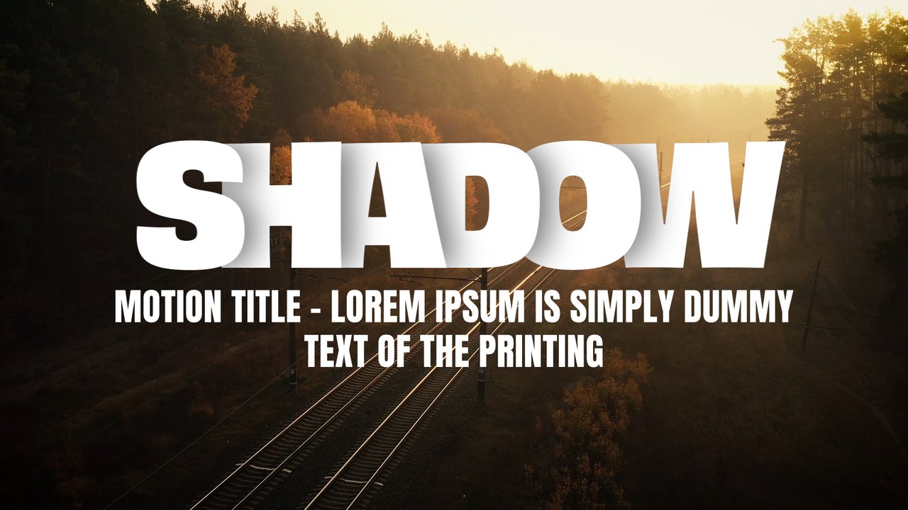 Giant Extruded Shadow Word Corporate Title After Effects Template