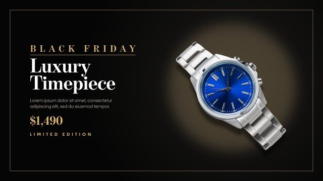 Black Friday Sale Animations with Luxury Serif and Price Tag After Effects Template