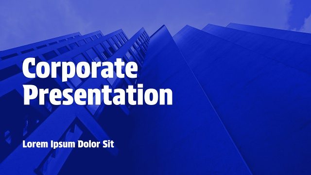 Corporate Presentation with Blue Text Panels After Effects Template