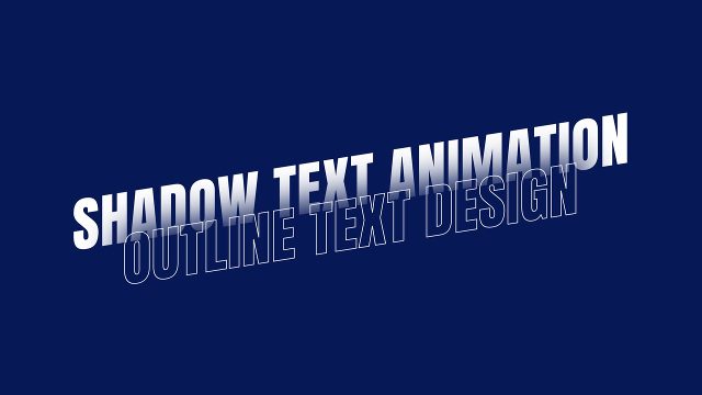 Slanted Outline Shadow Kinetic Typography Title for Online Courses After Effects Template Pack