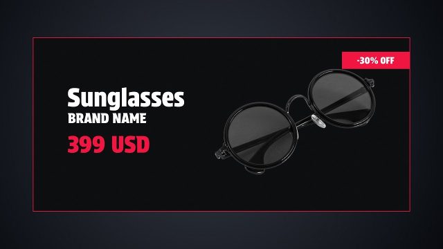 Black Friday Product Markdown Promo featuring Scarlet Outline After Effects Template