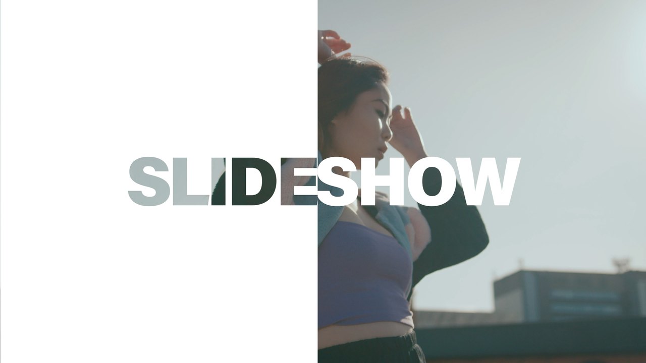 Clean White Slash Transition Slideshow Premiere Pro MOGRT