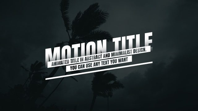 Tilted Bold Title Animations with Small Copy and Rule Premiere Pro Motion Graphics Template