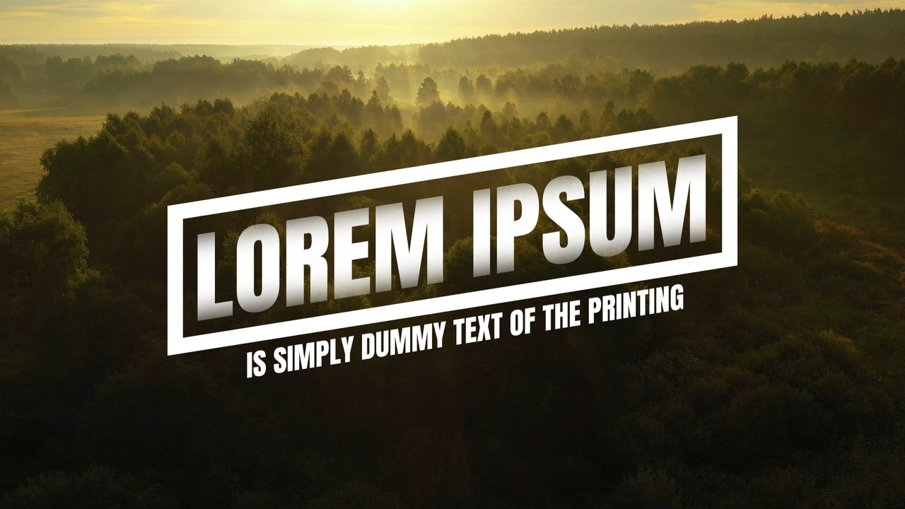 Slanted Thick Border Cinematic Corporate Titles with Line Opener After Effects Template