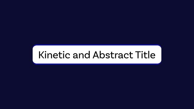 Rounded Pill Box Kinetic and Abstract Title Animations Premiere Pro Motion Graphics Template