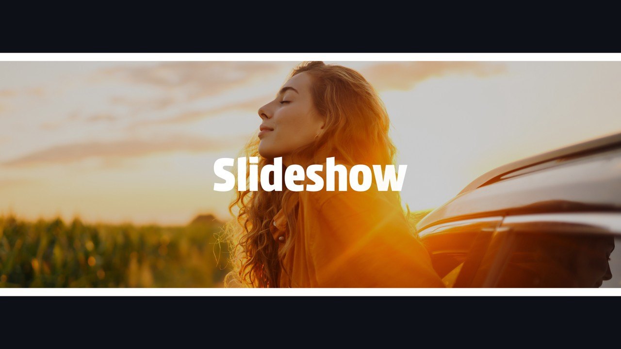 Fast Photo Slideshow with Band Strip and Diagonal Streak After Effects Template
