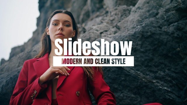 Picture Show with Narrow Bold Title and Paper Panels Premiere Pro MOGRT