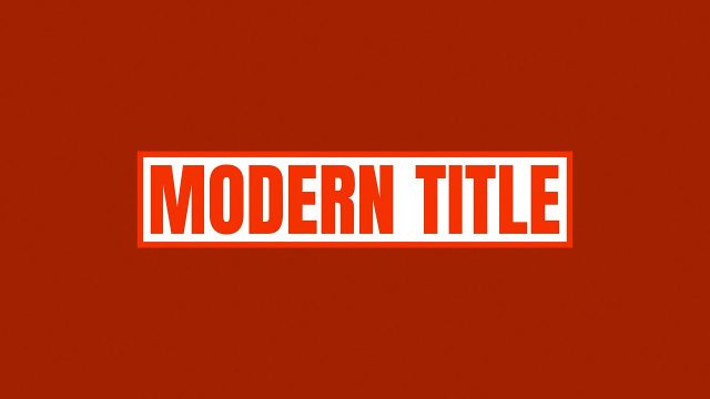 Minimal Red Outlined Heavy Modern Titles After Effects Templates