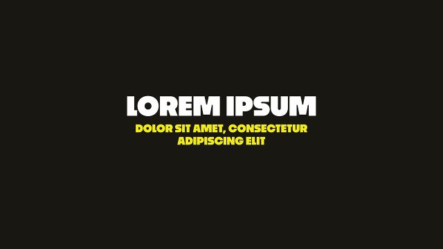 White Headline with Yellow Caption Abstract Text Animations for Adobe After Effects