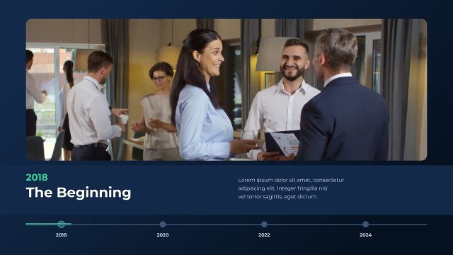 Corporate Timeline Slideshow for Company History Presentations After Effects Template