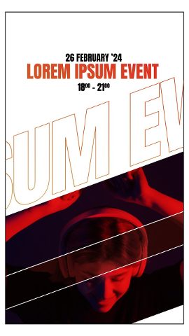 Vertical Event Poster Photo Slideshow Story with Date After Effects Template