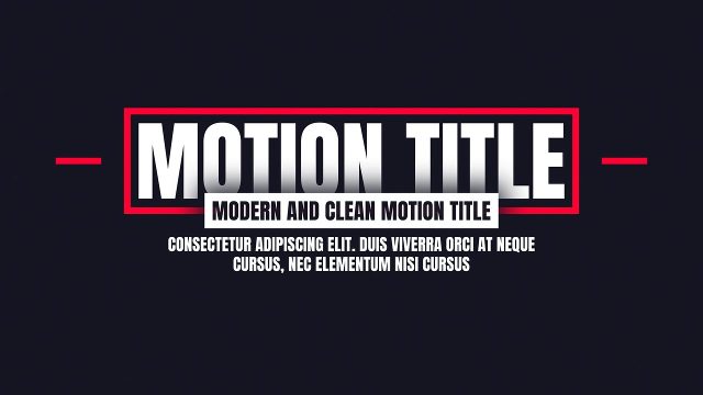 Animated Corporate Red Framed Motion Title with Paragraph Lines Template for After Effects
