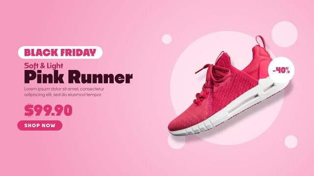 Bubble Pop Black Friday Sale Promo featuring Discount Badge After Effects Template
