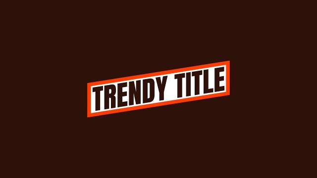 Tilted Orange Outline Box Trendy Title Animations Project for After Effects