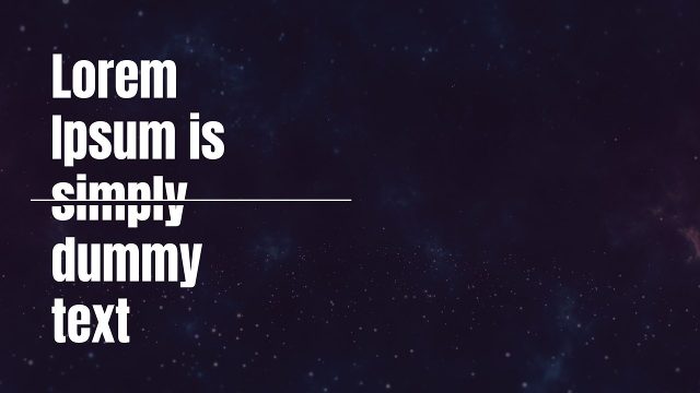 Word by Word Stacked Sentence Kinetic Typography with Strike Line After Effects Template